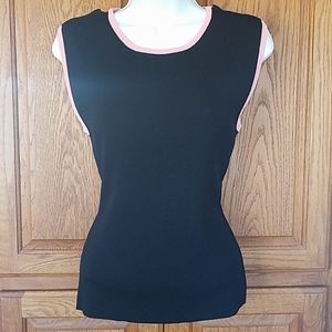 Finity black and pink knit shell med.